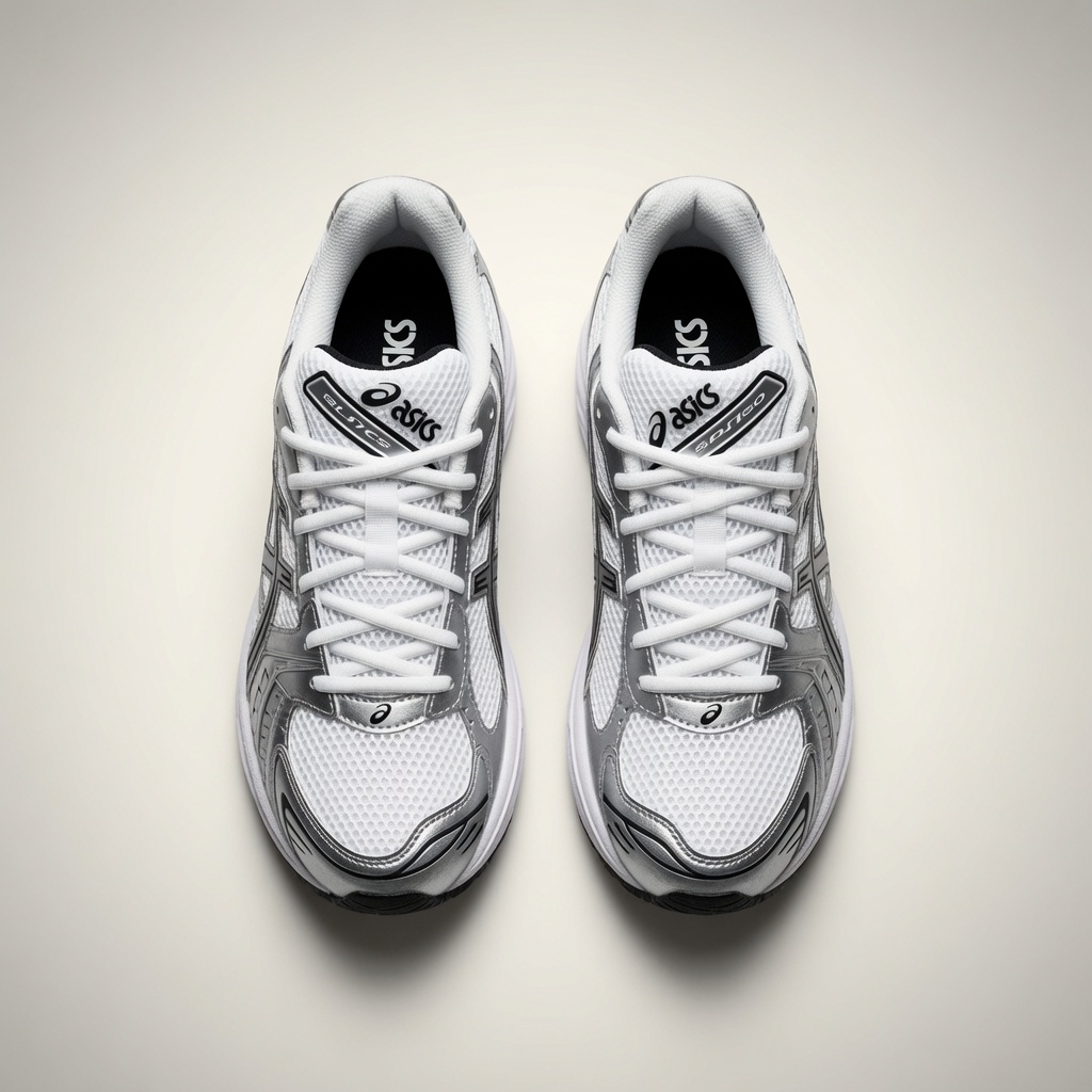 Asics Gel-1130 — Blanc / Argent / Noir vue 4