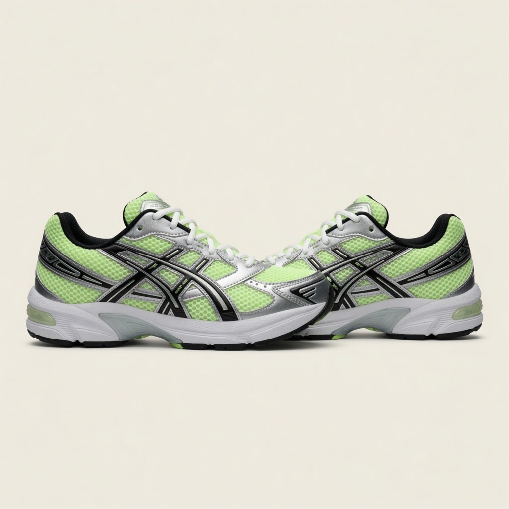Asics Gel-1130 — Vert Lime / Argent / Noir vue 2