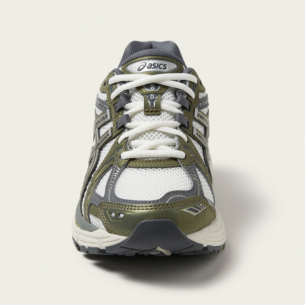 Asics Gel-Kayano 14 — Blanc / Vert / Argent vue 3
