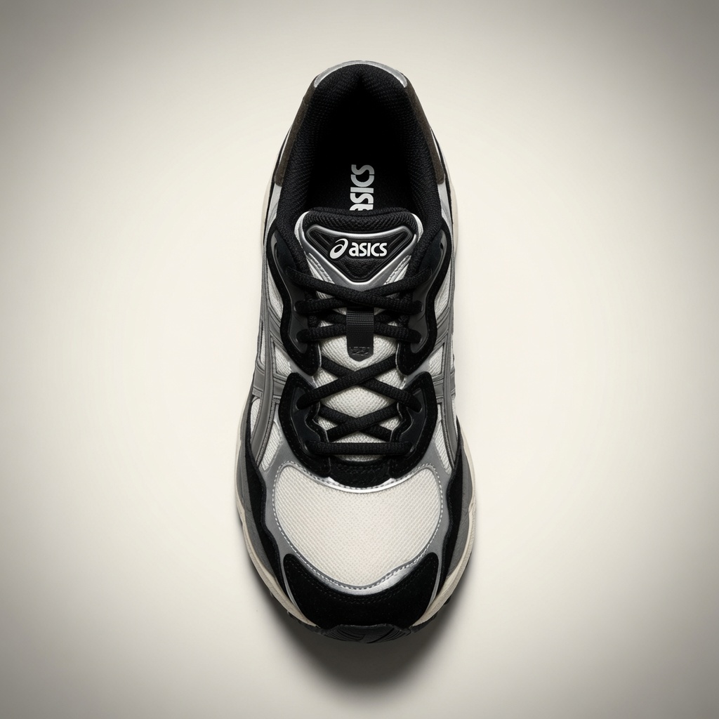 Asics Gel-Kayano — Blanc / Noir / Gris vue 4