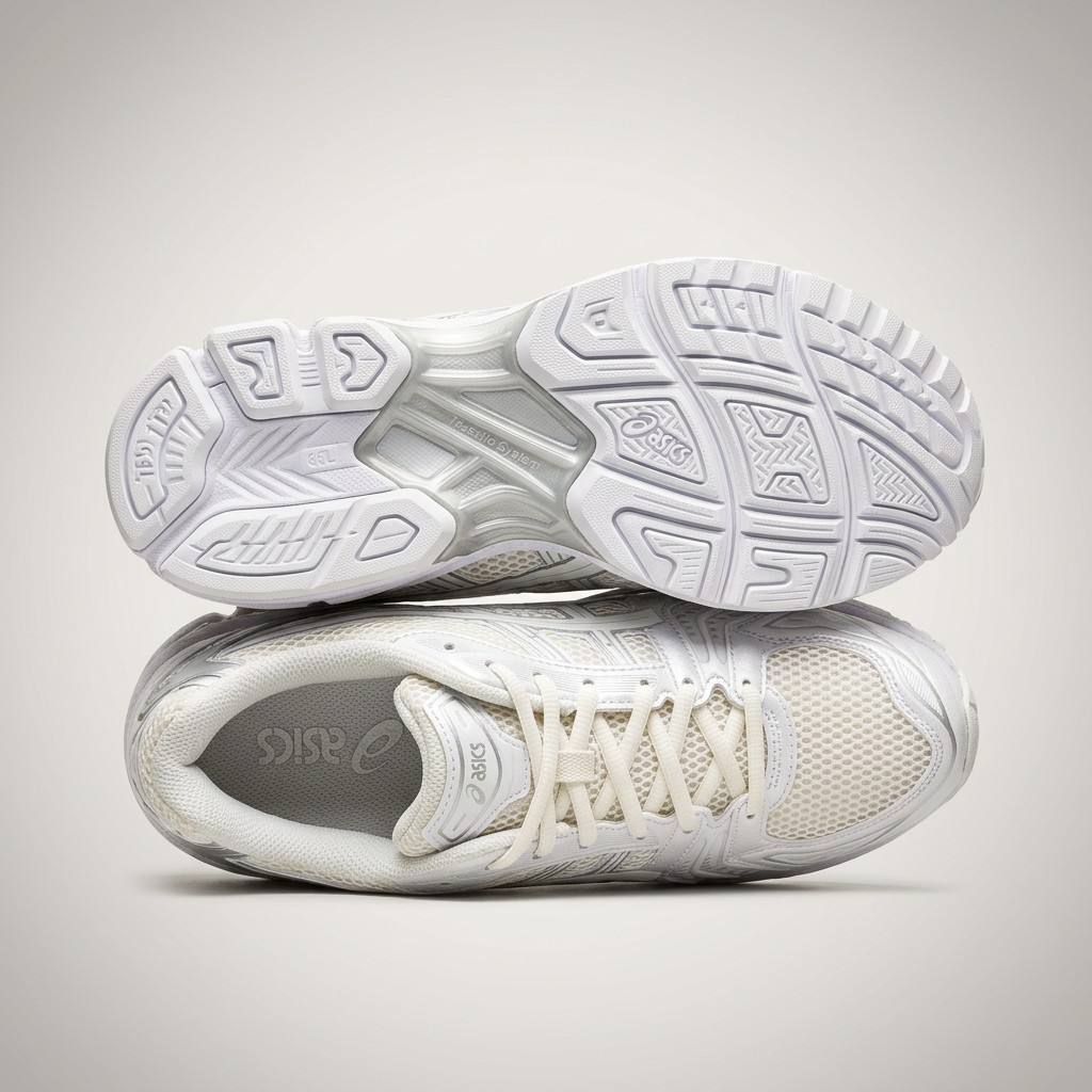 Asics Gel-Kayano — Blanc / Argent vue 5