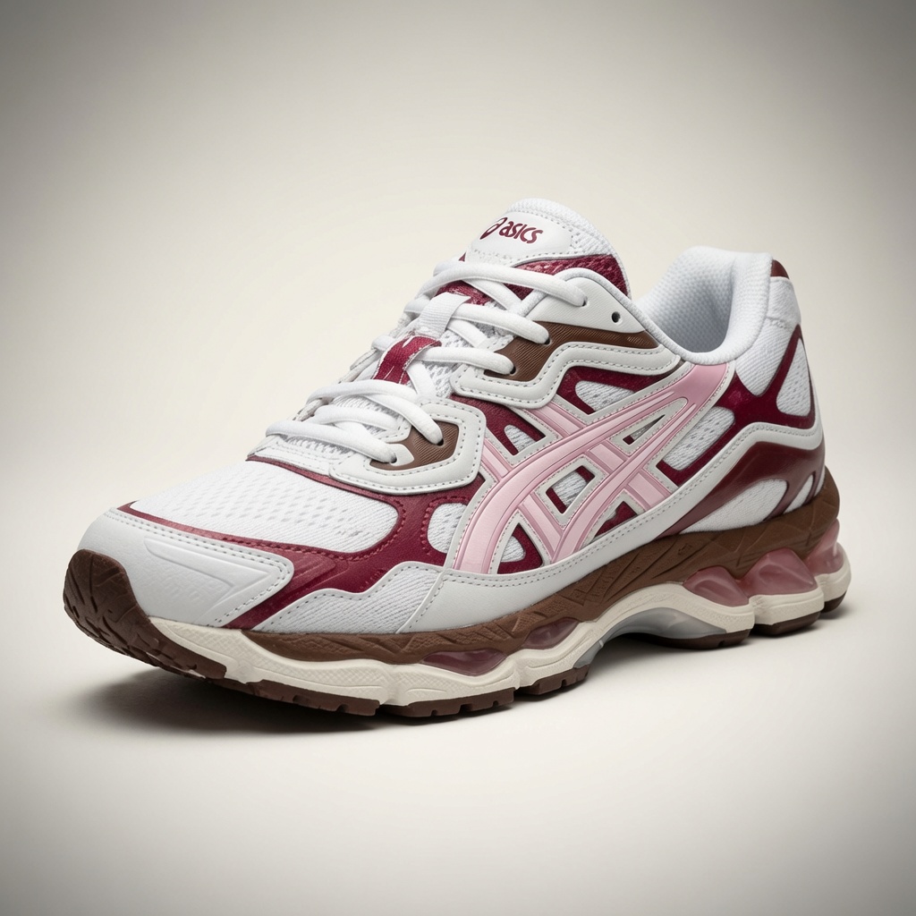 Asics Gel-Kayano — Blanc / Bordeaux / Rose / Marron