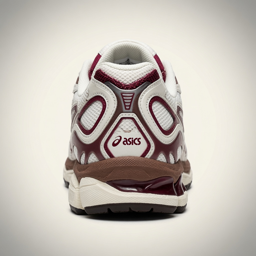 Asics Gel-Kayano — Blanc / Bordeaux / Rose / Marron vue 3