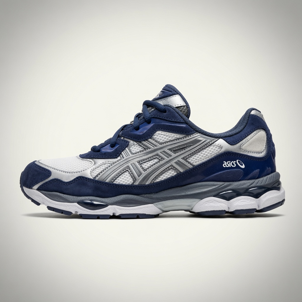 Asics Gel-Kayano — Bleu marine / Blanc / Argent