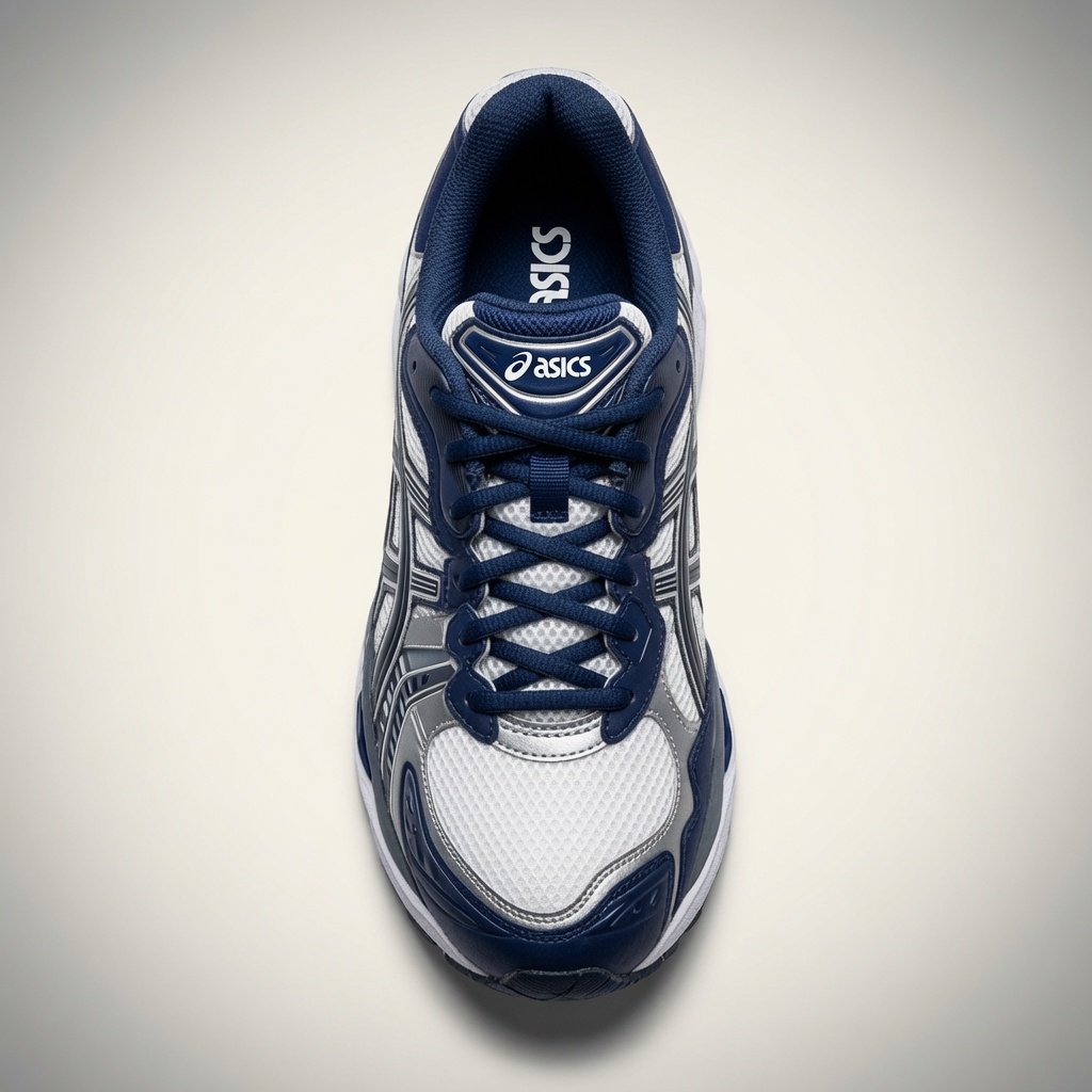 Asics Gel-Kayano — Bleu marine / Blanc / Argent vue 4