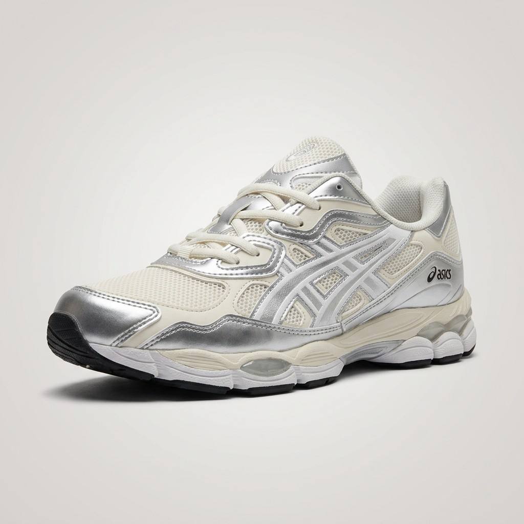 Asics Gel-NYC — Crème / Argent pur