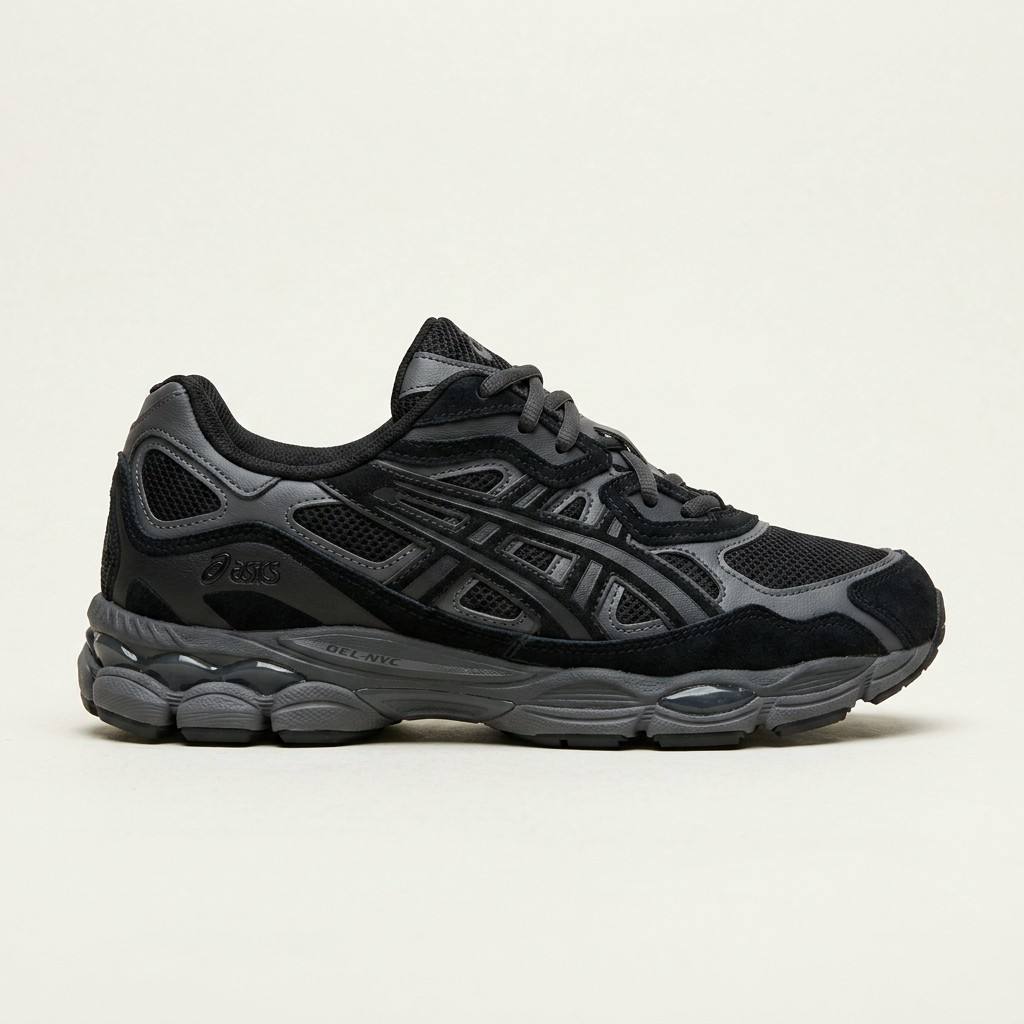 Asics Gel-NYC — Triple noir / Gris foncé