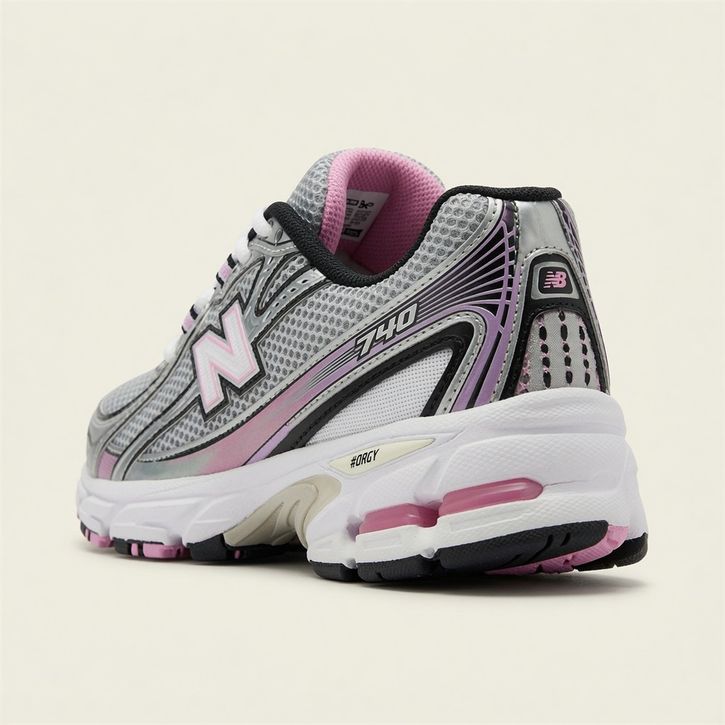 New Balance 740 — Gris / Rose / Argent vue 3