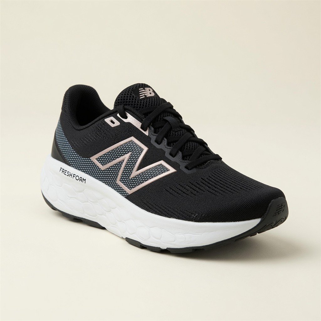 New Balance Fresh Foam Kaiha Road — Noir / Rose Doré / Blanc vue 2
