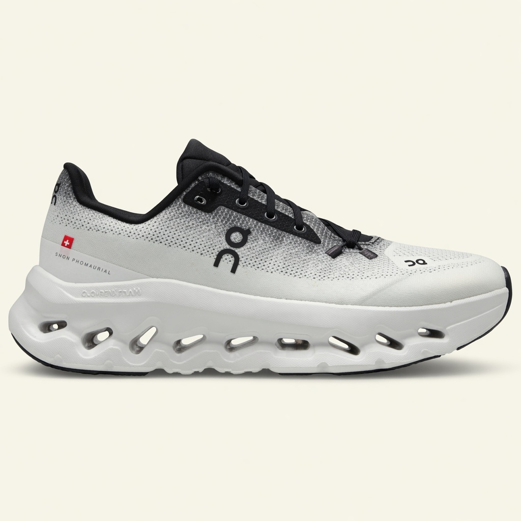 On Cloudmonster — Blanc / Gris Dégradé / Noir