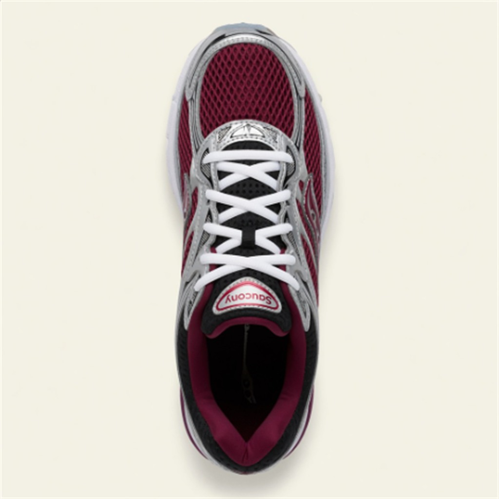 Saucony ProGrid Omni 9 — Bordeaux / Argent / Blanc vue 5