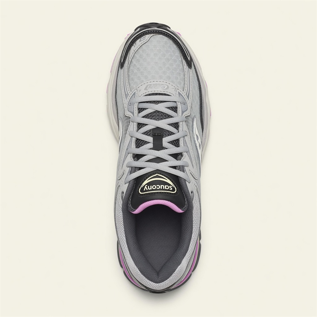 Saucony ProGrid Omni 9 — Gris / Violet / Jaune vue 5