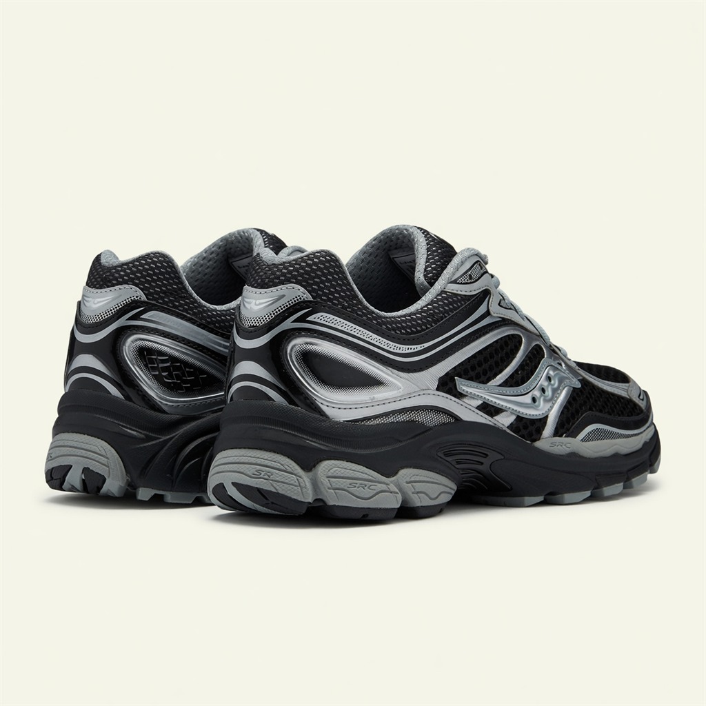 Saucony ProGrid Omni 9 — Noir / Gris / Argent vue 4