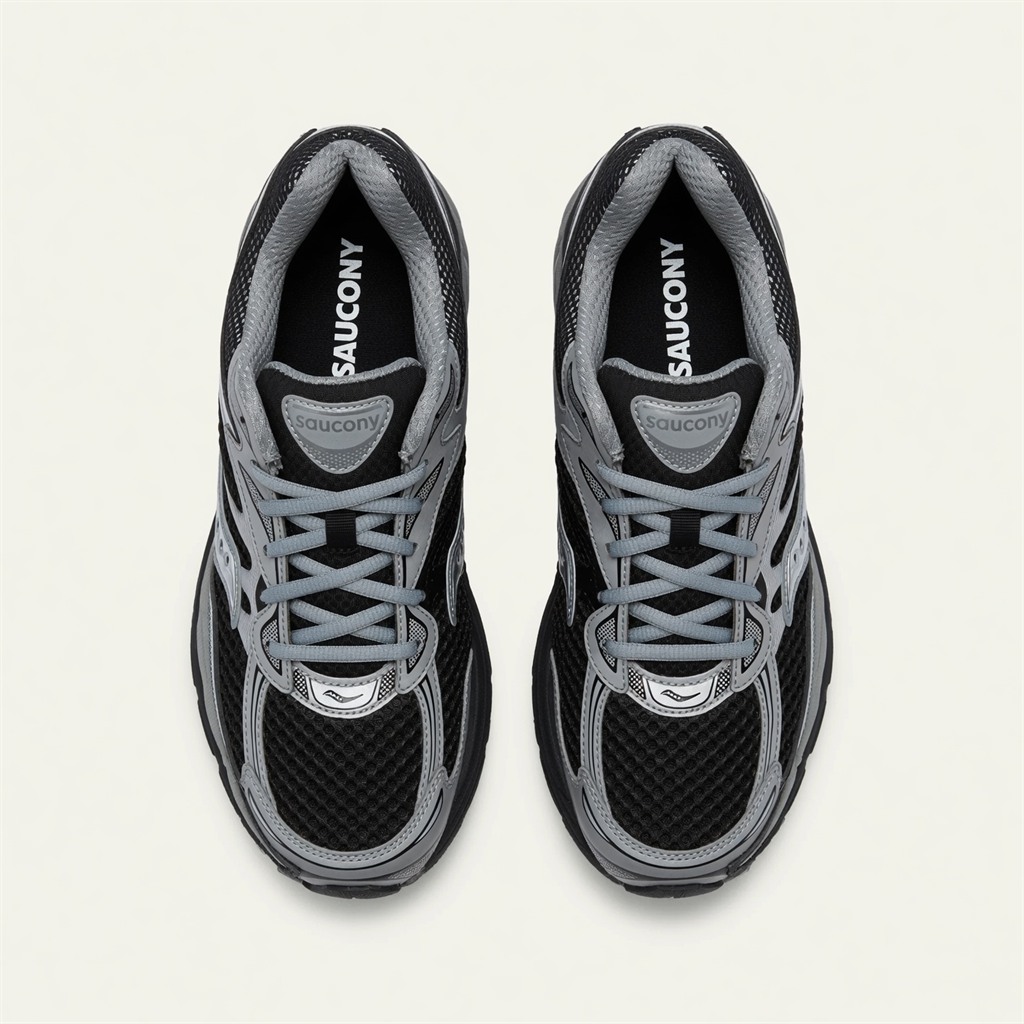 Saucony ProGrid Omni 9 — Noir / Gris / Argent vue 5