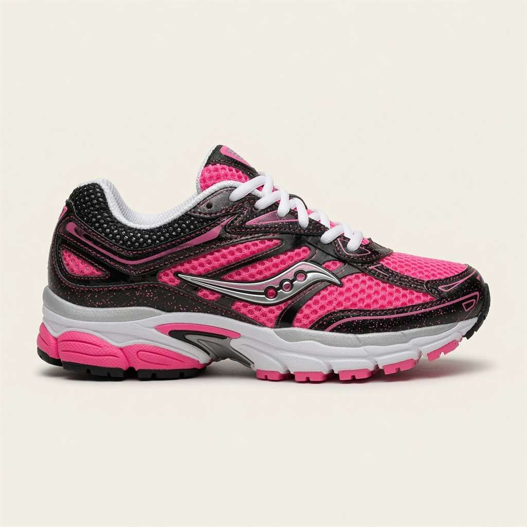 Saucony ProGrid Omni 9 — Rose / Argent / Noir