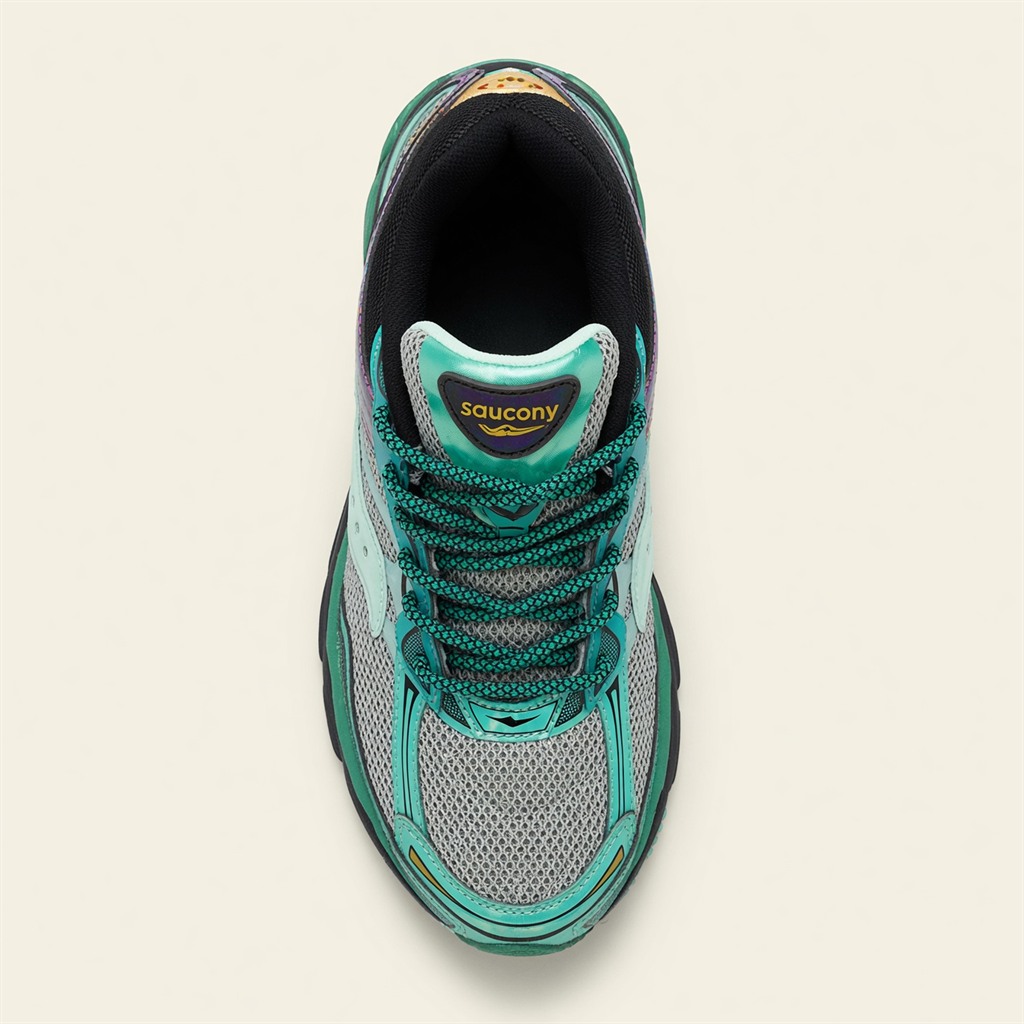 Saucony ProGrid Omni 9 — Turquoise / Gris / Vert vue 5