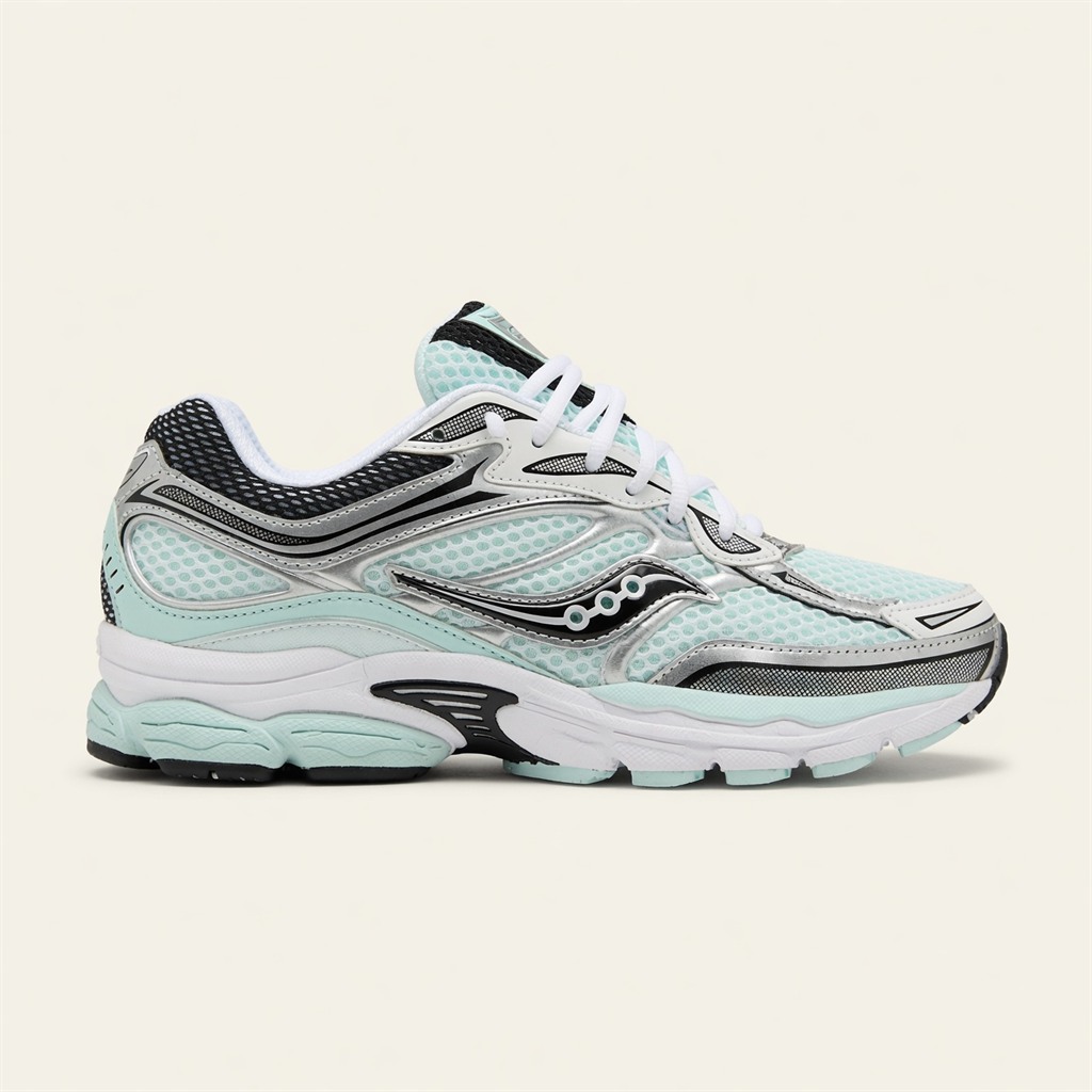 Saucony ProGrid Omni 9 — Vert Menthe / Argent / Blanc