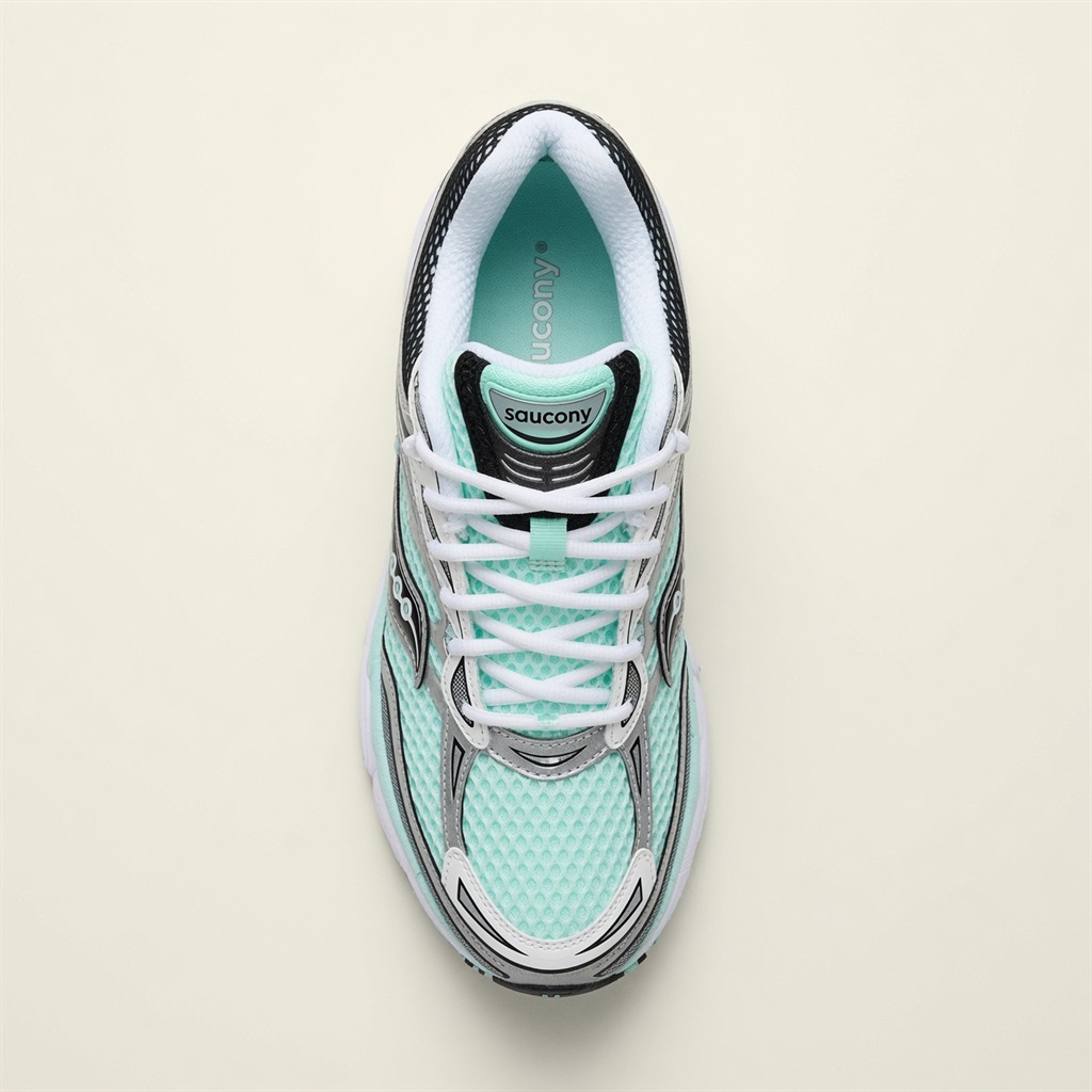 Saucony ProGrid Omni 9 — Vert Menthe / Argent / Blanc vue 4