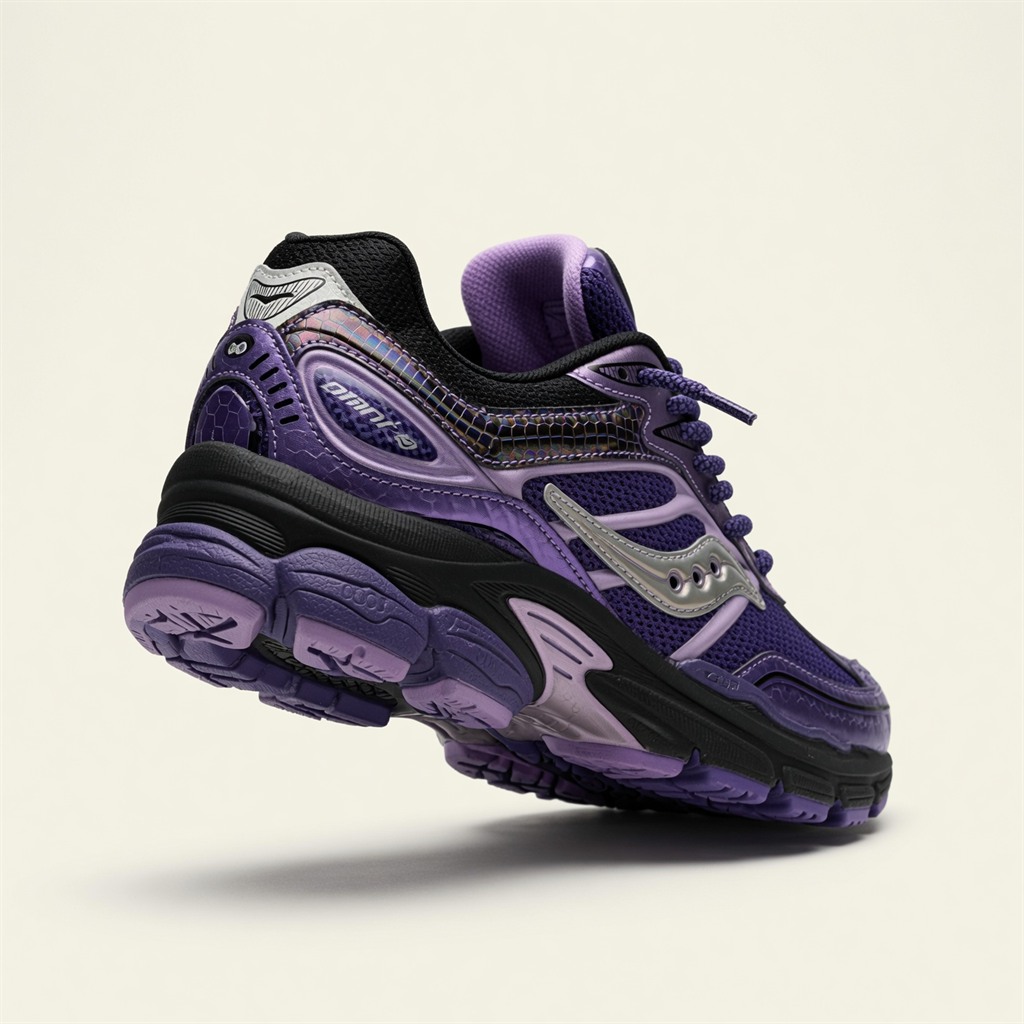 Saucony ProGrid Omni 9 — Violet / Noir / Argent vue 3