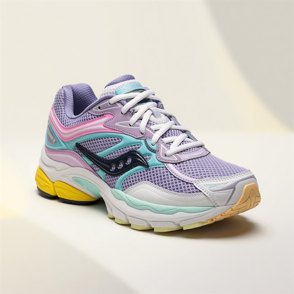 Saucony ProGrid Omni 9 — Violet / Turquoise / Rose vue 2